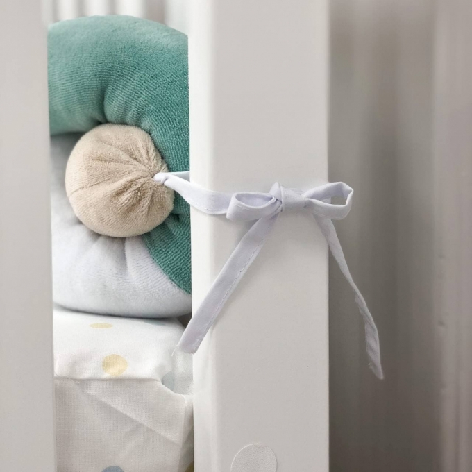 Protectie laterala patut bebe menta-bej (2)